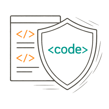 Code with shield